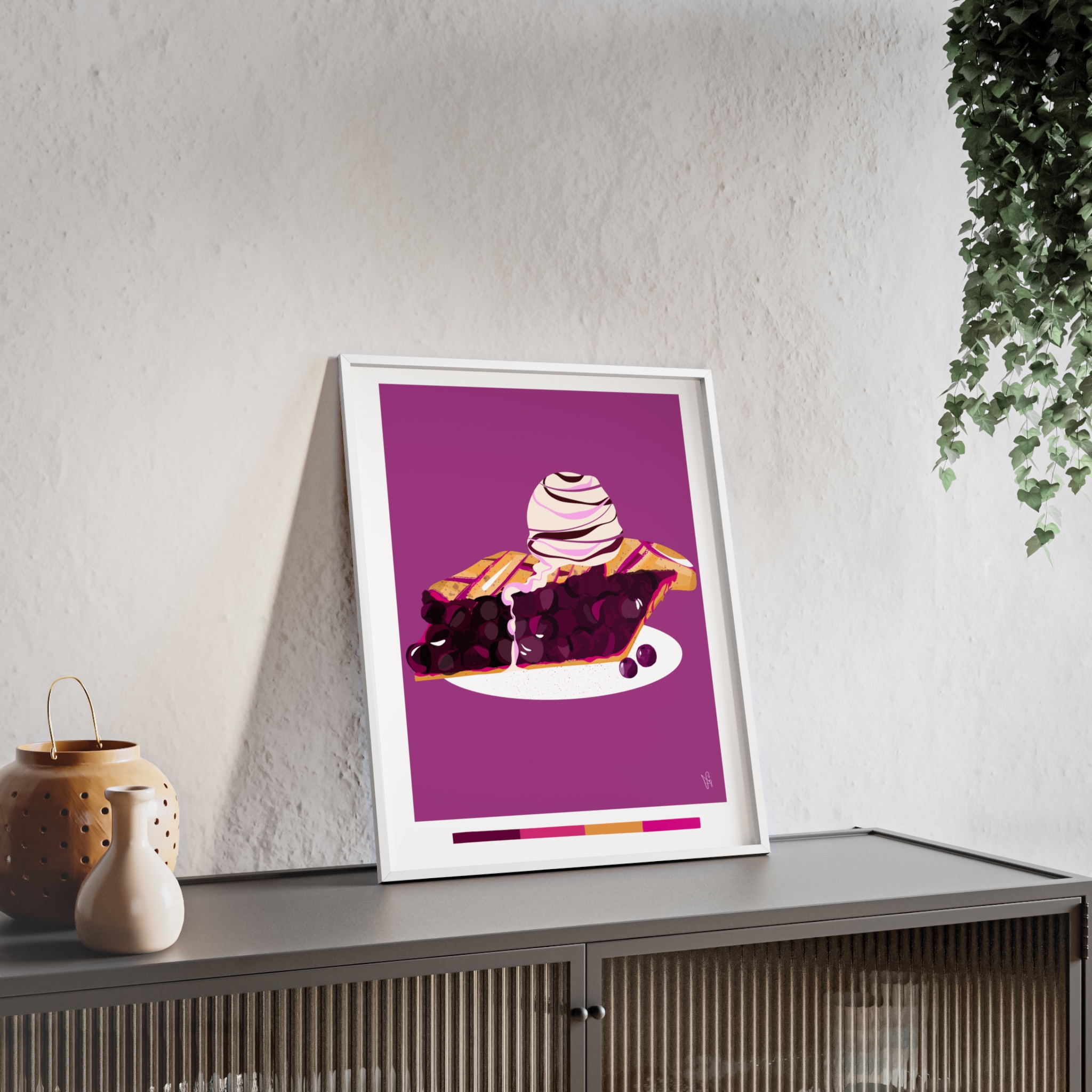 Blueberry Pie Poster, Framed - Image 11
