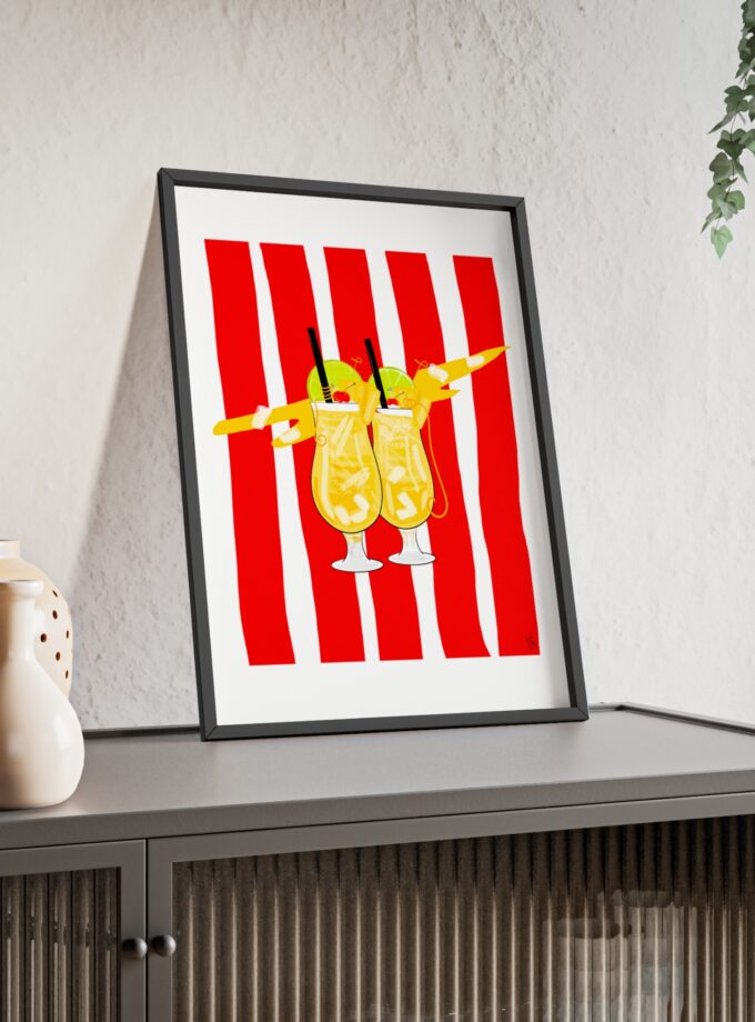 Pina Colada Poster, Framed