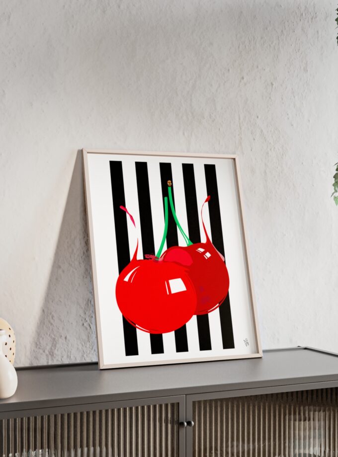 Cherries Poster, Framed