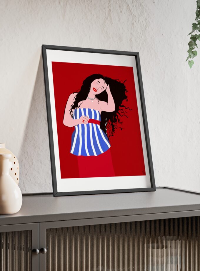 Salty Hair Poster, Framed