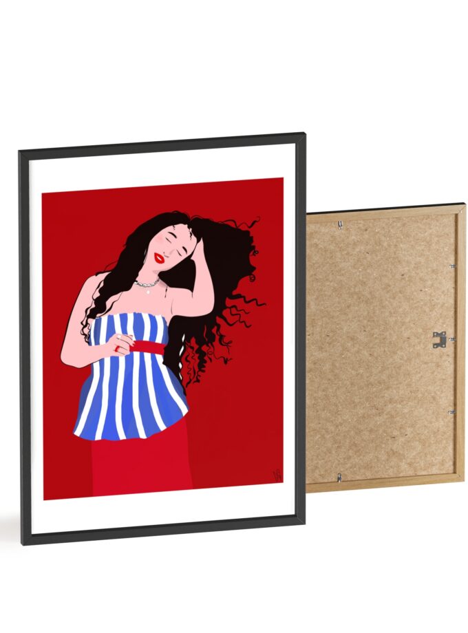 Salty Hair Poster, Framed