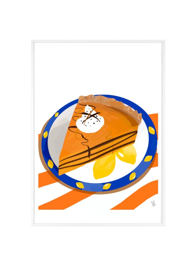 Pumpkin Pie Poster, Framed