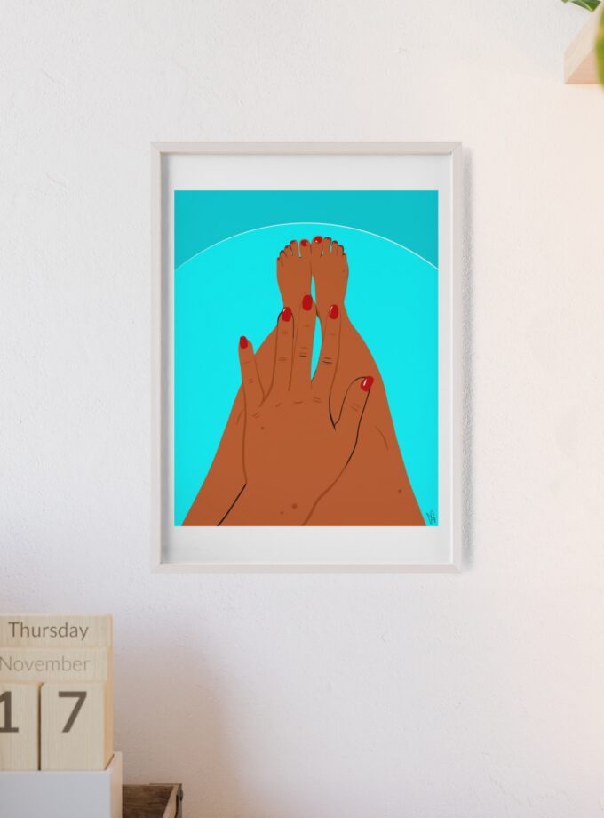 By The Pool Poster, Framed