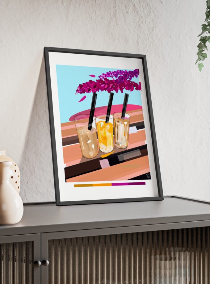 Under The Bugenvilija Poster, Framed