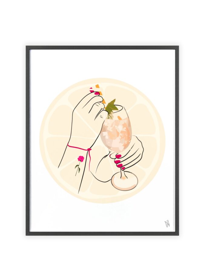 A Toast To Friendship Poster, Framed