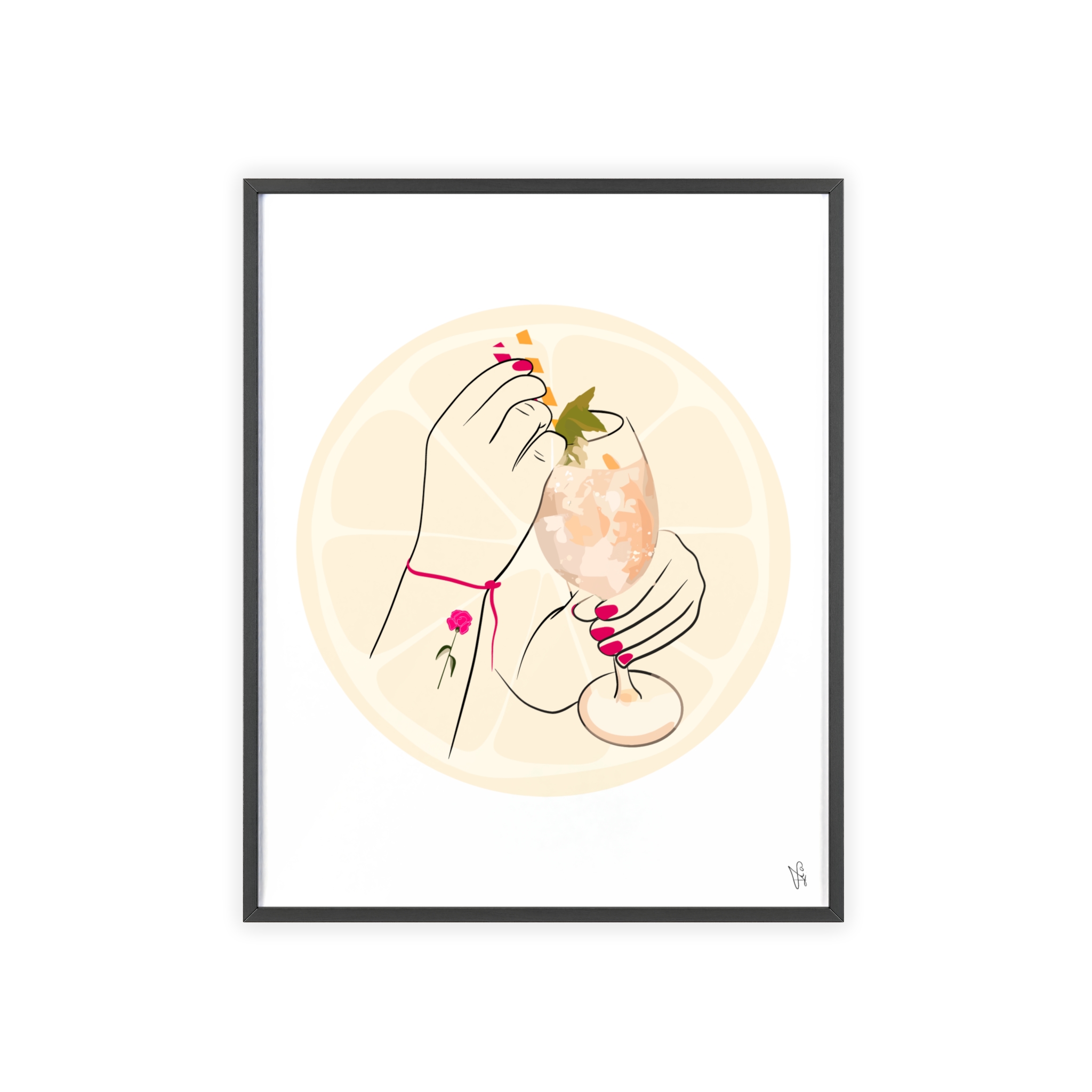 A Toast To Friendship Poster, Framed