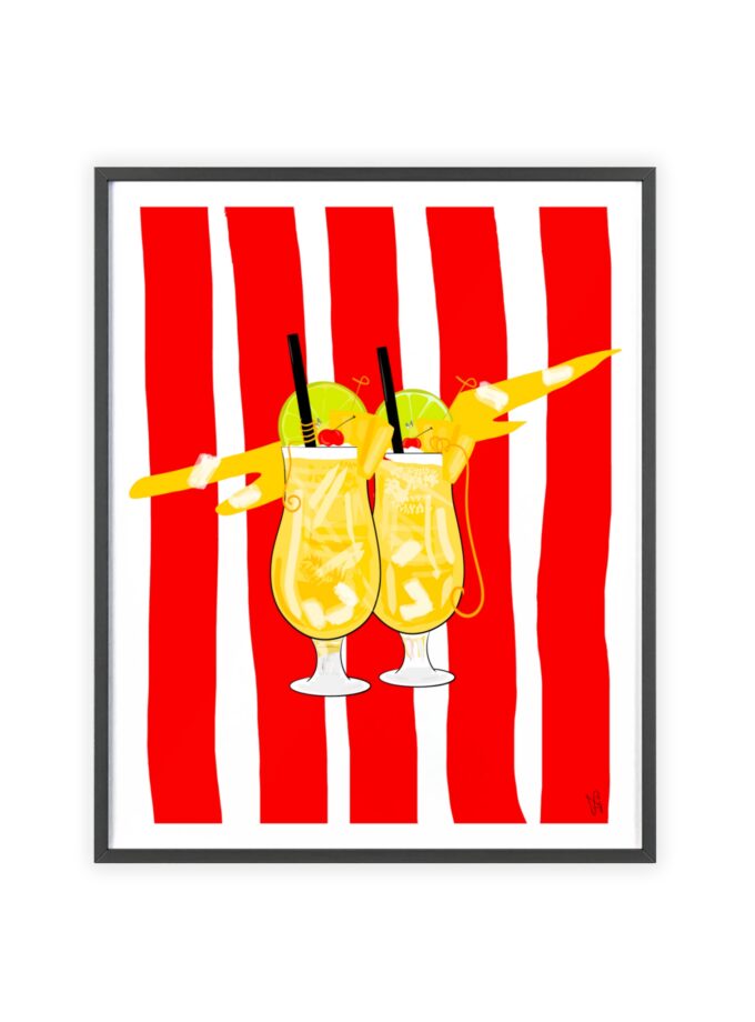 Pina Colada Poster, Framed
