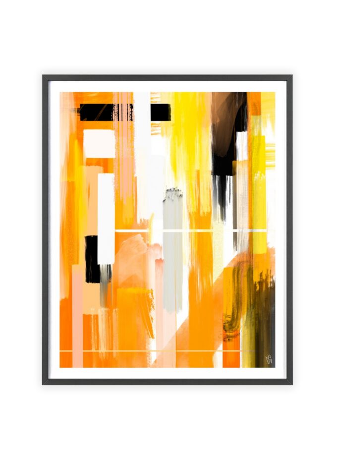 Liquid Gold Poster, Framed