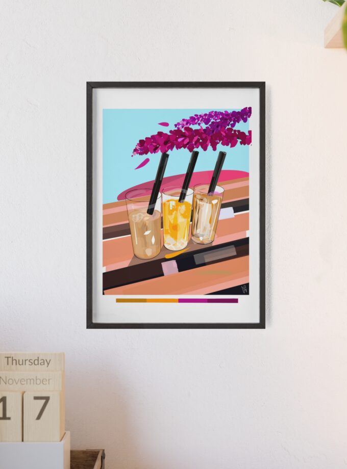 Under The Bugenvilija Poster, Framed