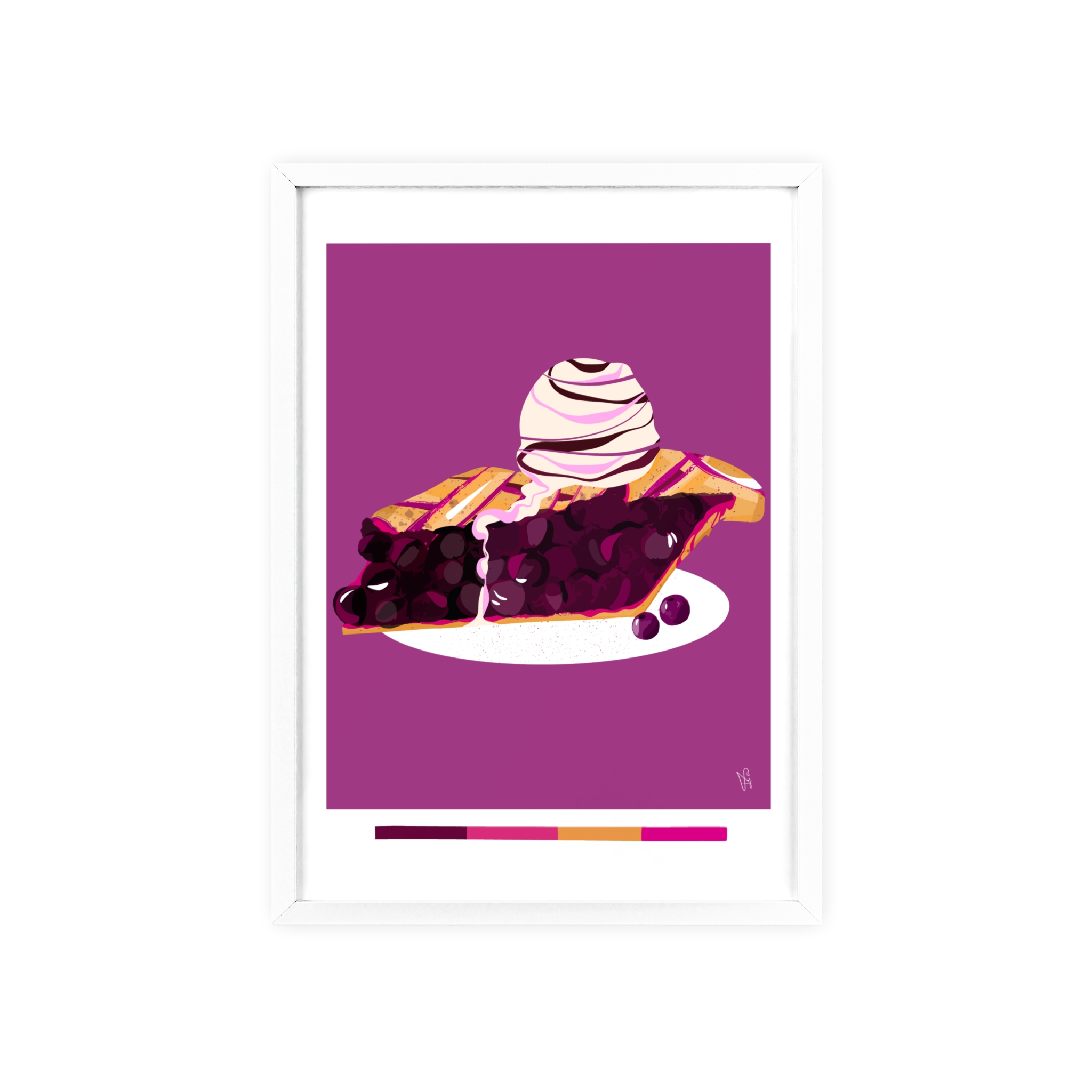 Blueberry Pie Poster, Framed - Image 57