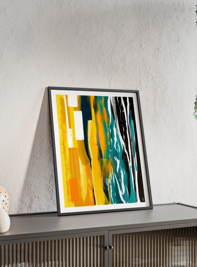 Midnight Swim Poster, Framed