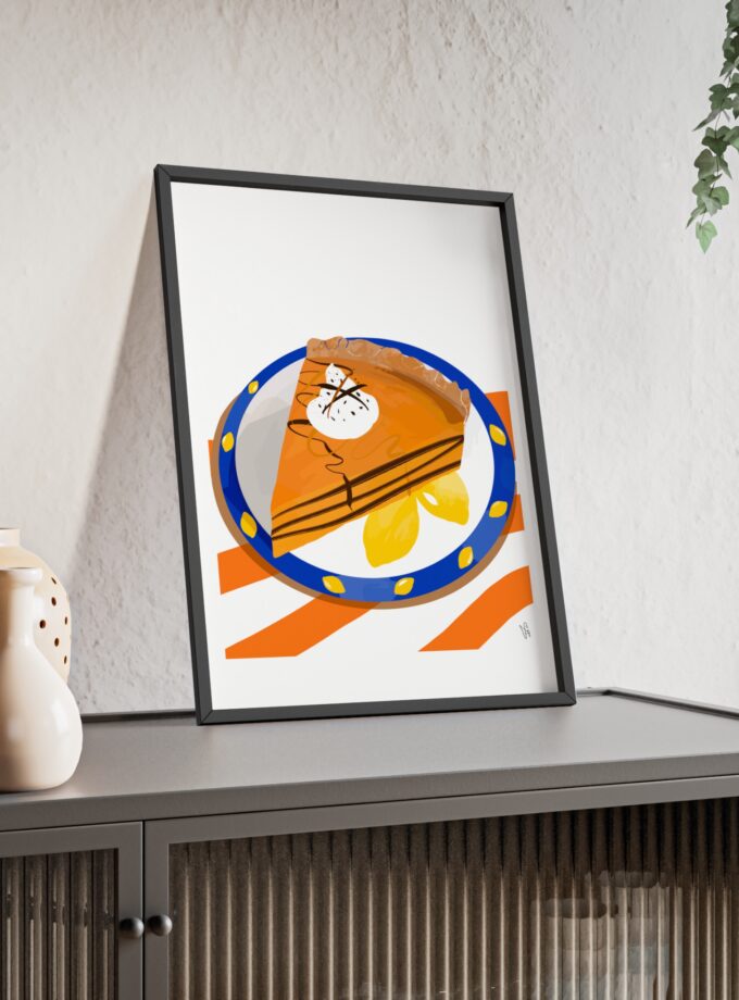 Pumpkin Pie Poster, Framed
