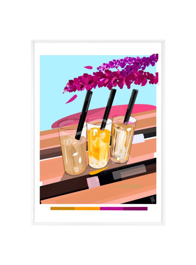 Under The Bugenvilija Poster, Framed