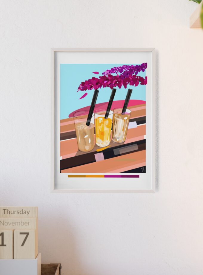 Under The Bugenvilija Poster, Framed