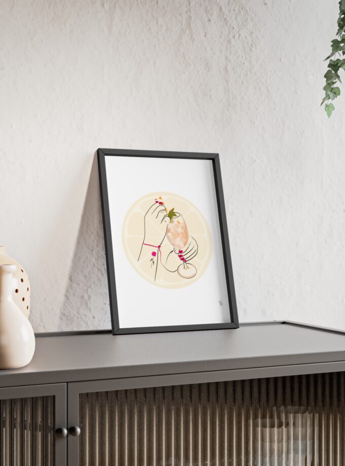 A Toast To Friendship Poster, Framed