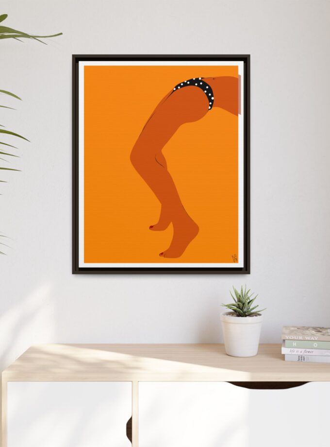 Sun Bath Canvas, Framed