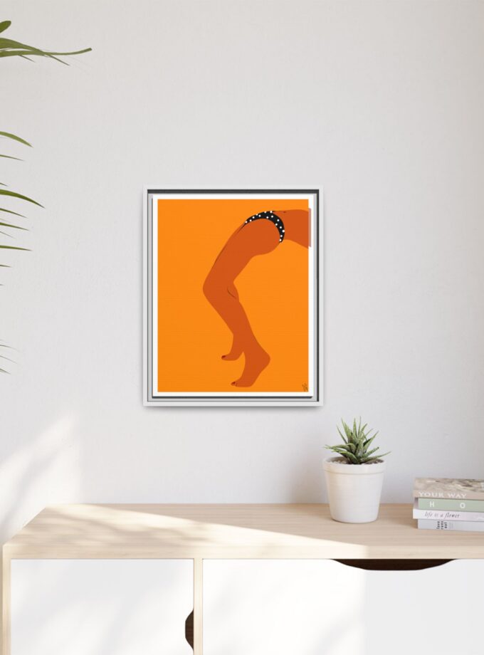 Sun Bath Canvas, Framed