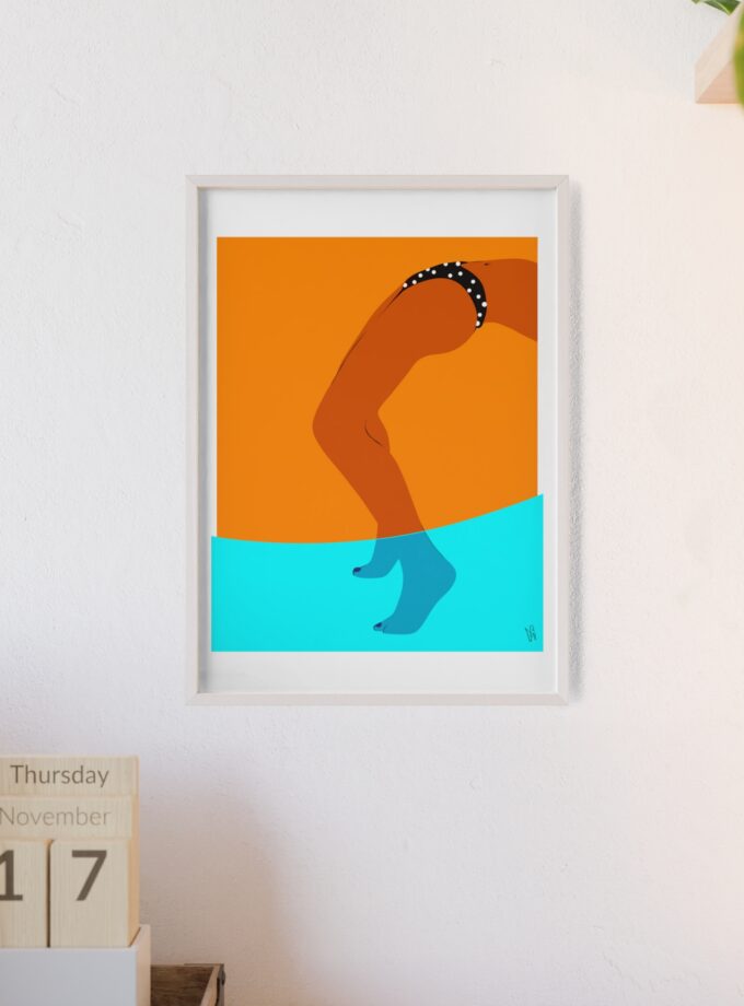 Pool Bridge Poster, Framed