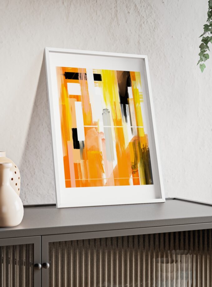 Liquid Gold Poster, Framed