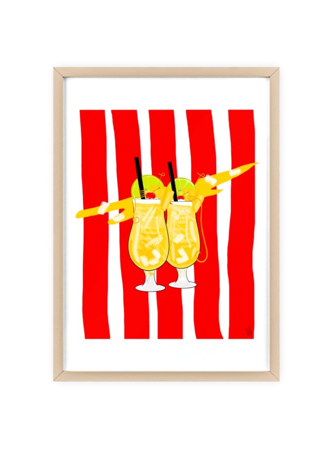 Pina Colada Poster, Framed