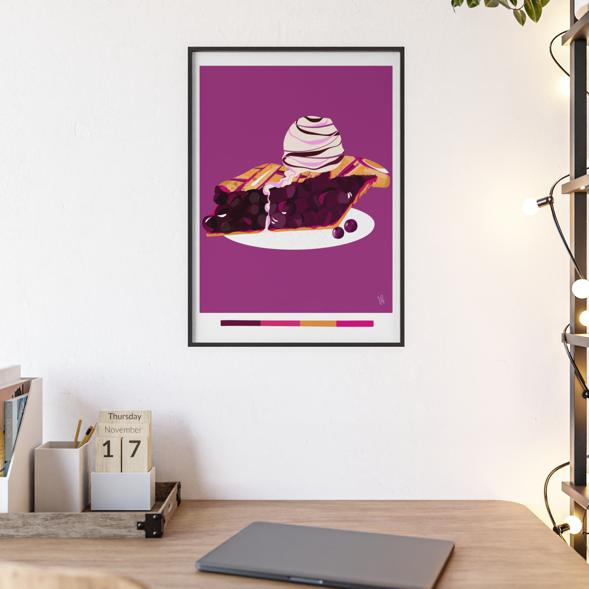 Blueberry Pie Poster, Framed - Image 20