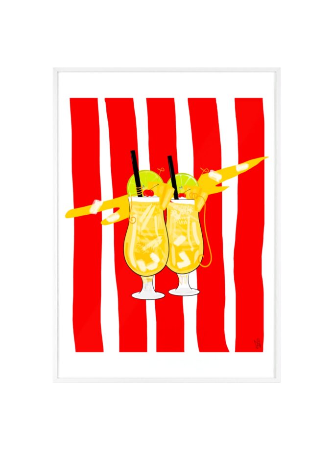 Pina Colada Poster, Framed