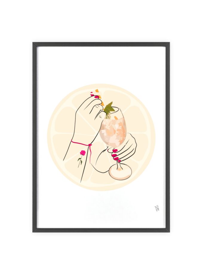 A Toast To Friendship Poster, Framed