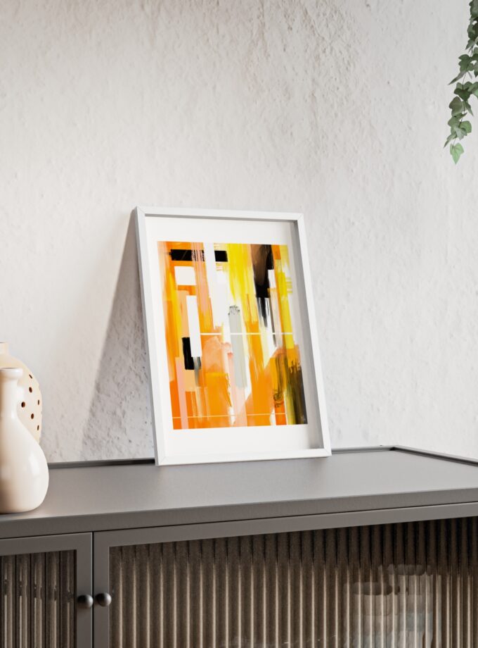 Liquid Gold Poster, Framed