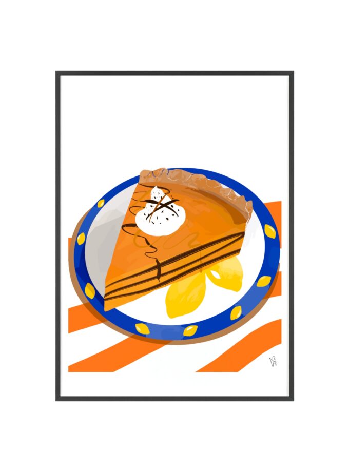 Pumpkin Pie Poster, Framed