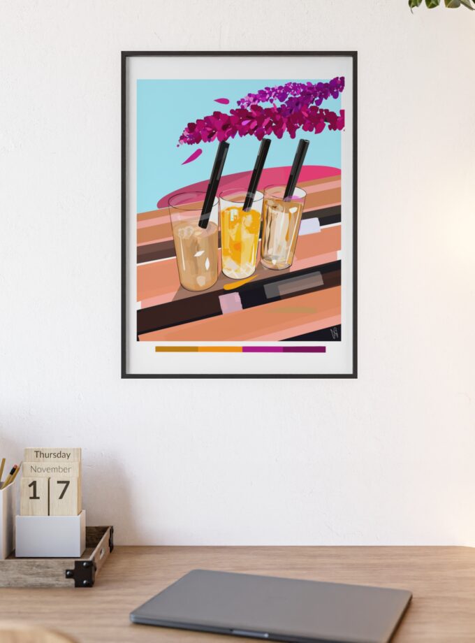 Under The Bugenvilija Poster, Framed