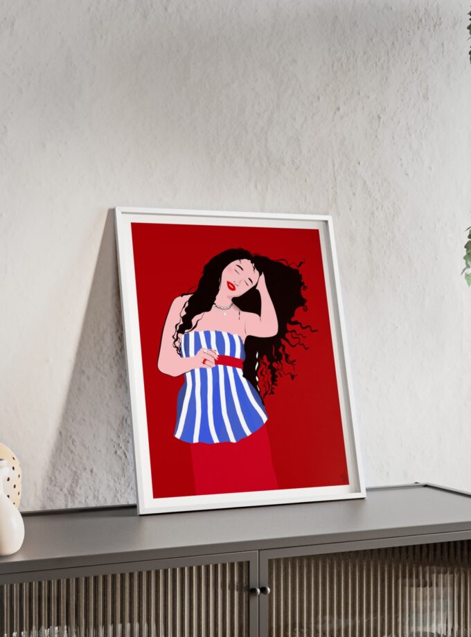 Salty Hair Poster, Framed