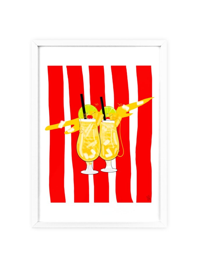 Pina Colada Poster, Framed