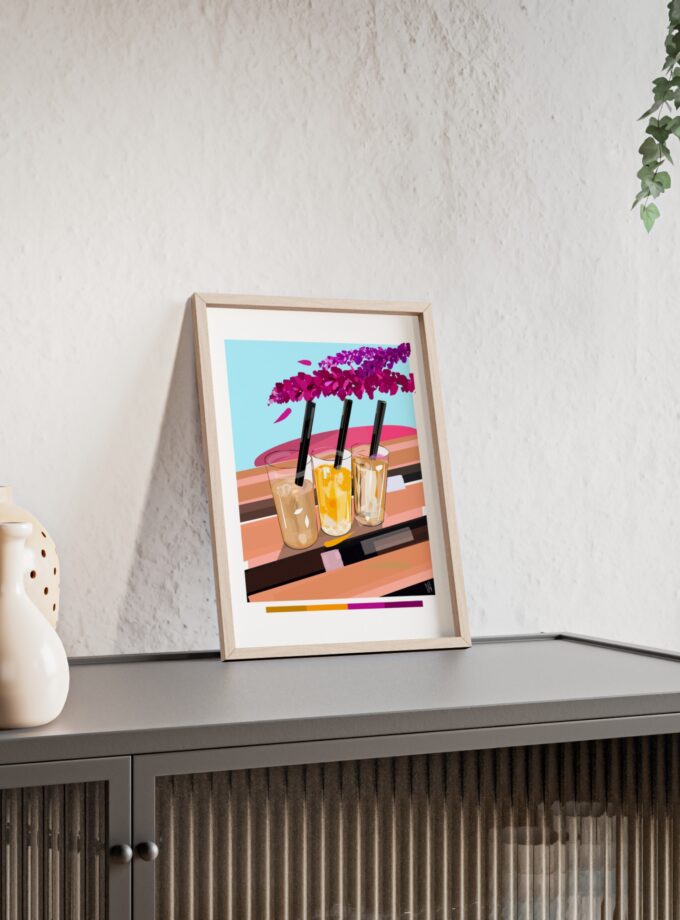 Under The Bugenvilija Poster, Framed