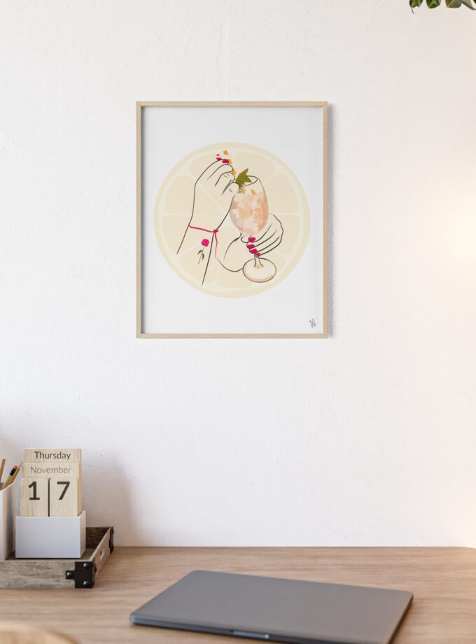 A Toast To Friendship Poster, Framed