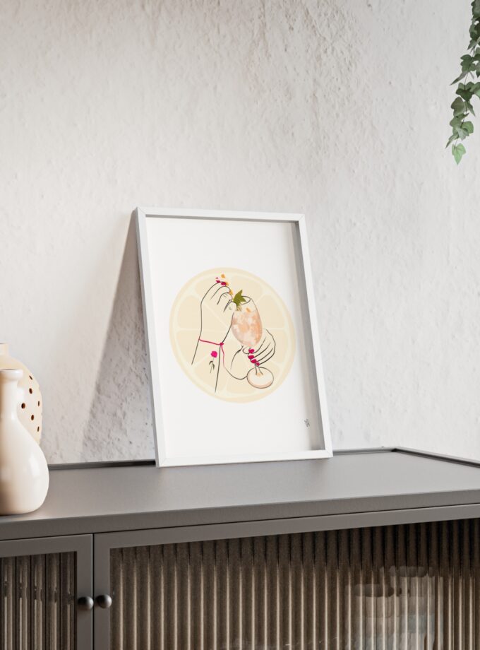 A Toast To Friendship Poster, Framed