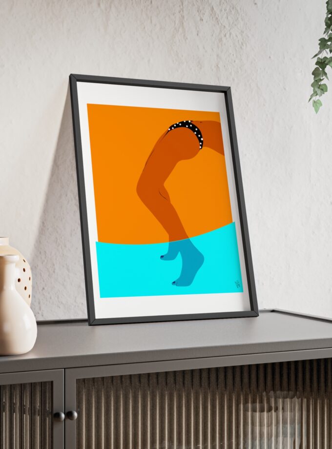 Pool Bridge Poster, Framed