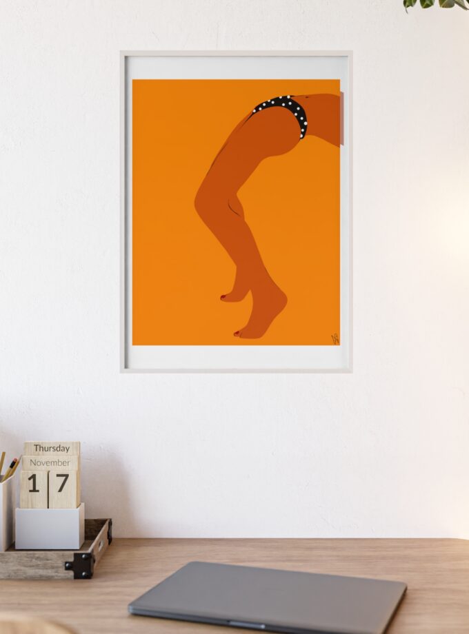 Sun Bath Poster, Framed