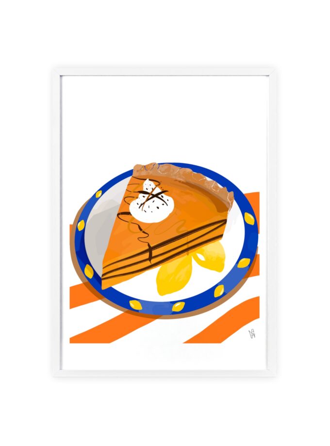 Pumpkin Pie Poster, Framed