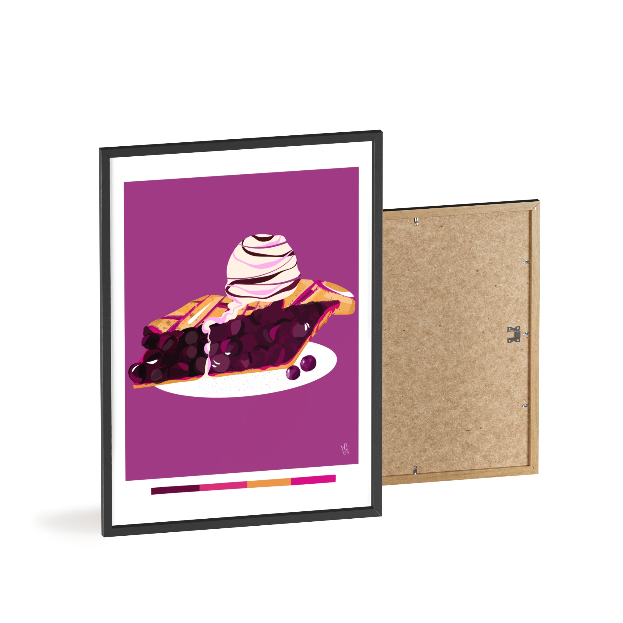 Blueberry Pie Poster, Framed - Image 34