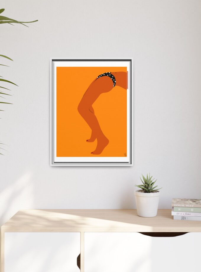 Sun Bath Canvas, Framed