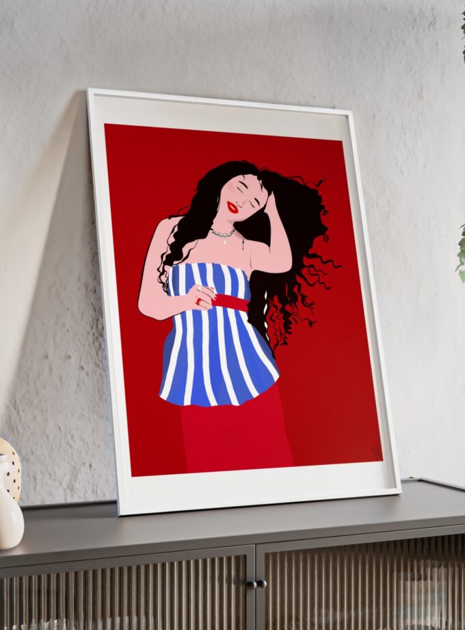 Salty Hair Poster, Framed