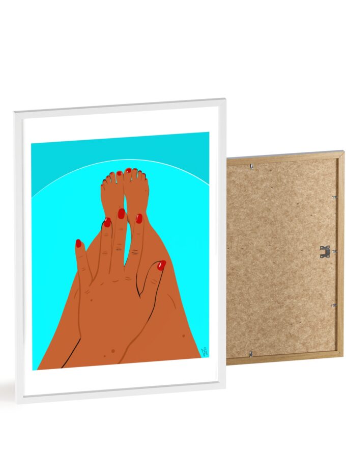 By The Pool Poster, Framed