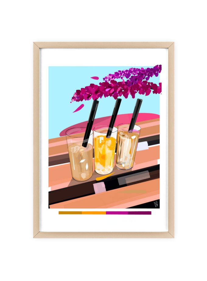 Under The Bugenvilija Poster, Framed