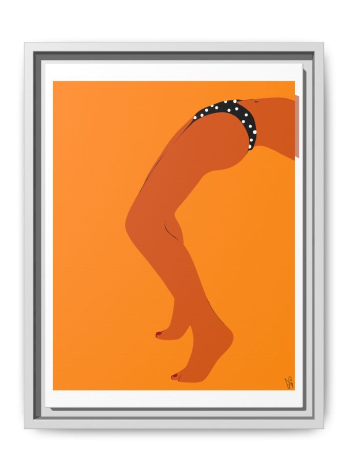 Sun Bath Canvas, Framed