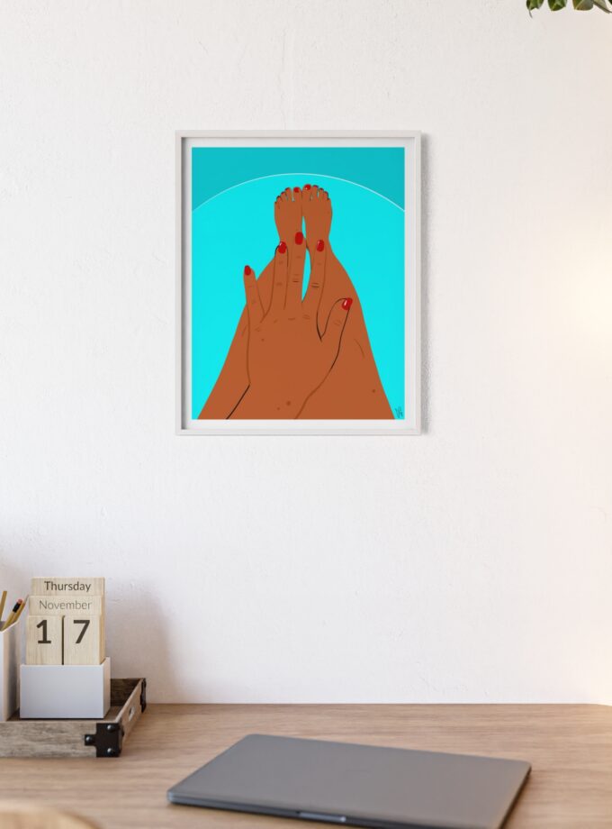 By The Pool Poster, Framed