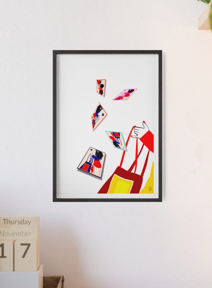 Memory Cards Poster, Framed