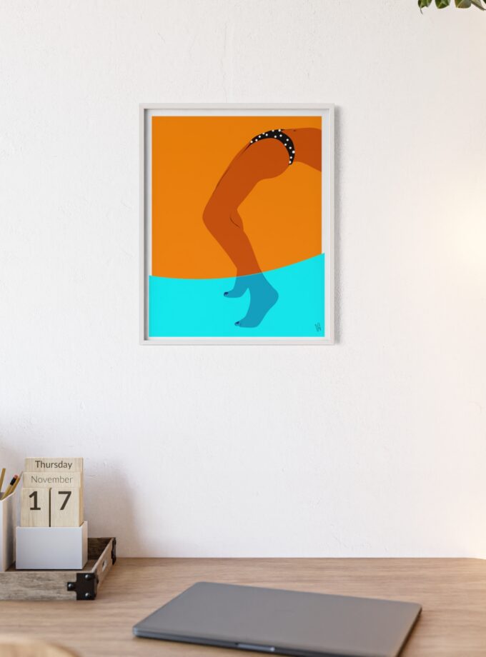 Pool Bridge Poster, Framed