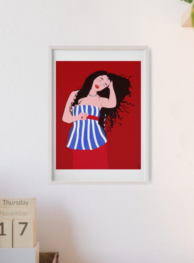 Salty Hair Poster, Framed