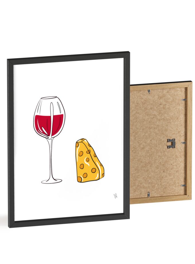 Girl Dinner Poster, Framed