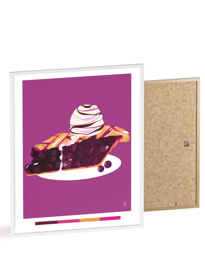 Blueberry Pie Poster, Framed